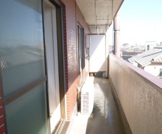 水入マンション ベランダ