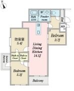 世田谷区代田6丁目楽器可(防音・グランドピアノ・弦・管打楽器・声楽)マンション 間取り