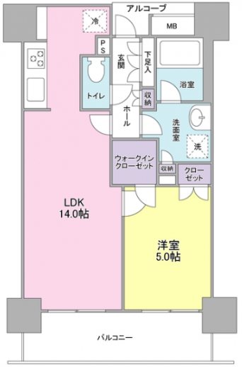 品川区西五反田8丁目楽器可（ピアノ）マンション 間取り