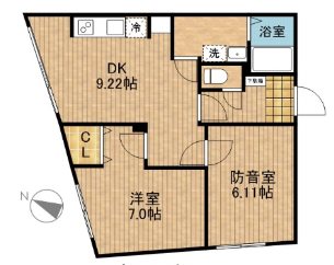 板橋区大山大山町楽器可（防音・ピアノ・管弦楽器・声楽・DTM）マンション 間取り