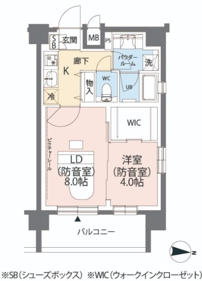 東京都墨田区石原１丁目楽器可（防音、24時間演奏可、グランドピアノ、管弦打楽器、声楽、DTM）マンション 間取り