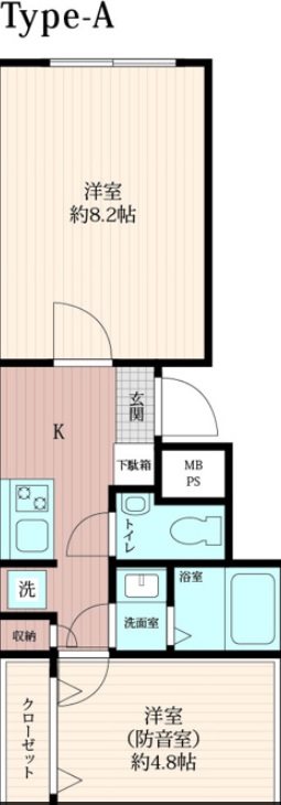 板橋区大山金井町楽器可(防音・24ｈ演奏・グランドピアノ・弦管楽器・声楽・DTM)マンション 間取り
