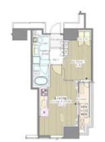 港区浜松町1丁目楽器可（ピアノ）マンション 間取り