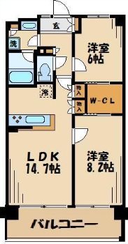 世田谷区経堂3丁目楽器可（ピアノ）マンション 間取り