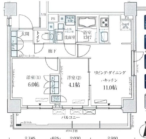 墨田区菊川3丁目楽器可（ピアノ）マンション 間取り