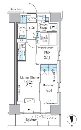 新宿区百人町3丁目楽器可（ピアノ）マンション 間取り