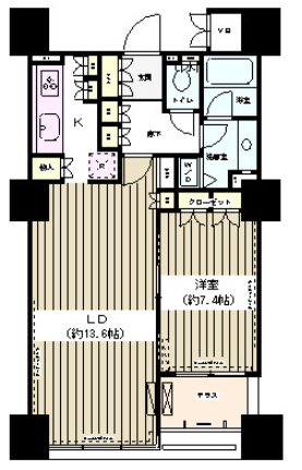 中央区明石町楽器可（ピアノ）マンション 間取り