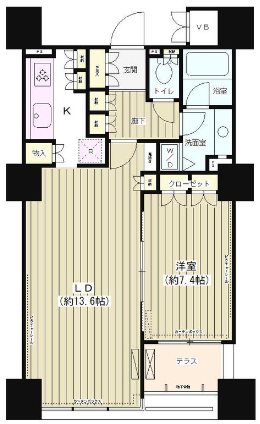 中央区明石町楽器可（ピアノ）マンション 間取り