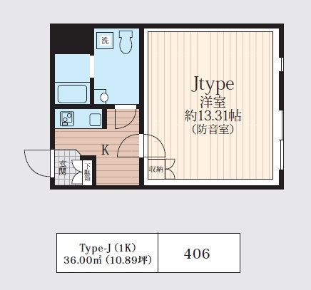 新宿区上落合2丁目楽器可（防音・24ｈ演奏可・ピアノ・弦・管楽器・声楽・ＤＴＭ）マンション 間取り
