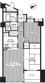 渋谷区本町3丁目楽器可（ピアノ）マンション 間取り