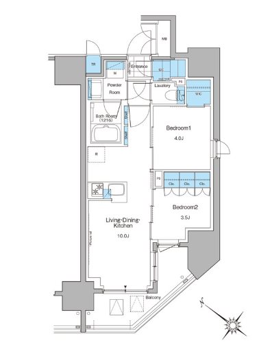 品川区西大井1丁目楽器可（ピアノ）マンション 間取り