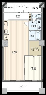 中央区晴海1丁目楽器可（ピアノ）マンション 間取り