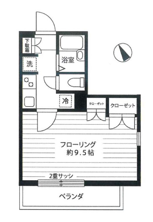 練馬区旭丘2丁目楽器可(防音・グランドピアノ・弦・管楽器・声楽)マンション 間取り