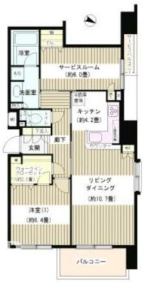 中央区日本橋箱崎町楽器可（ピアノ）マンション 間取り