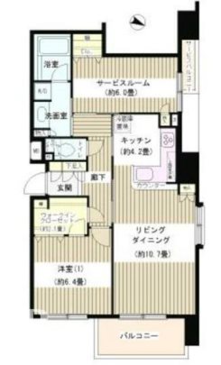 中央区日本橋箱崎町楽器可（ピアノ）マンション 間取り