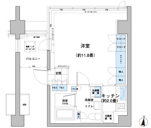 世田谷区砧2丁目楽器可（ピアノ）マンション 間取り