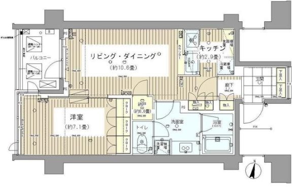 世田谷区砧2丁目楽器可（ピアノ）マンション 間取り