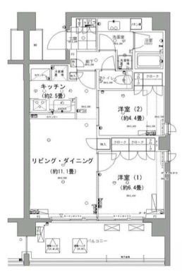 世田谷区砧2丁目楽器可（ピアノ）マンション 間取り