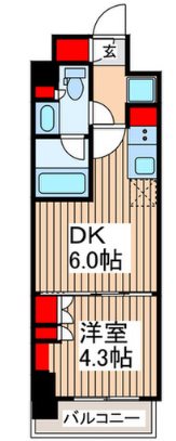 台東区元浅草2丁目楽器可（ピアノ）マンション 間取り