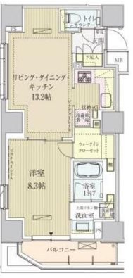 港区赤坂3丁目楽器可（ピアノ）マンション 間取り