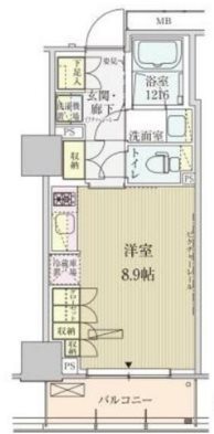港区赤坂3丁目楽器可（ピアノ）マンション 間取り