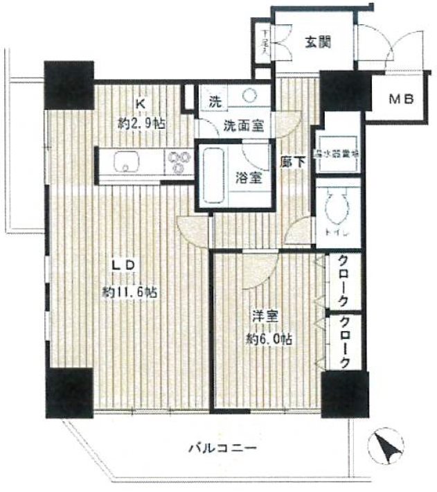 目黒区下目黒2丁目楽器可（ピアノ）マンション 間取り