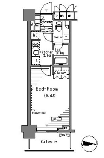 江東区辰巳2丁目楽器可（ピアノ）マンション 間取り