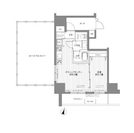 北区神谷1丁目楽器可（ピアノ）マンション 間取り