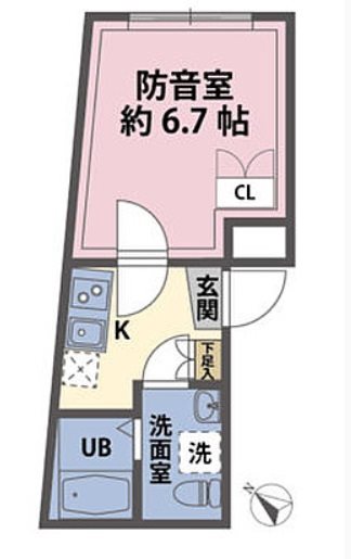 杉並区上荻1丁目楽器可(防音・24時間演奏・電子ピアノ・弦管楽器・声楽・DTM)マンション 間取り