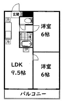 世田谷区粕谷４丁目楽器可（ピアノ・弦楽器）マンション 間取り