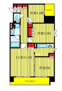 北区赤羽西１丁目楽器可（アップライトピアノ）マンション 間取り