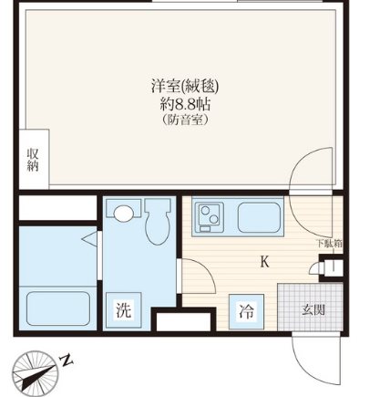 板橋区常盤台4丁目楽器可(防音・24時間演奏・グランドピアノ・弦・管楽器・声楽)マンション 間取り