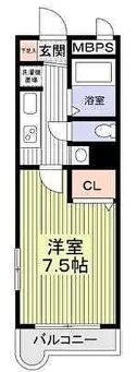 川崎市中原区下小田中3丁目楽器可(電子ピアノ)マンション 間取り