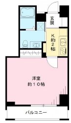 調布市若葉町2丁目楽器可（ピアノ・弦/管楽器・声楽）女性限定マンション 間取り