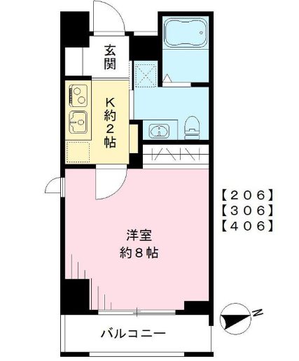調布市若葉町2丁目楽器可（ピアノ・弦/管楽器・声楽）女性限定マンション 間取り