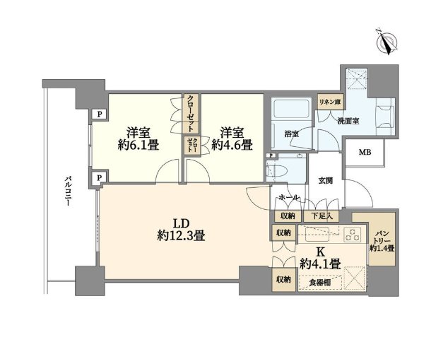 横浜市中区北仲通5丁目楽器可（ピアノ・弦楽器・ＤＴＭ等）マンション 間取り
