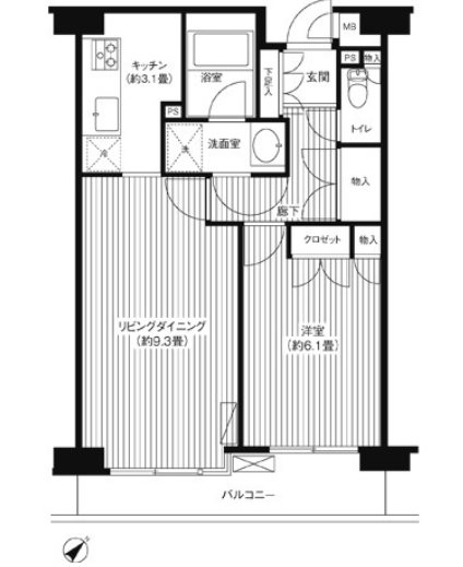 品川区小山5丁目楽器可(ピアノ)マンション 間取り