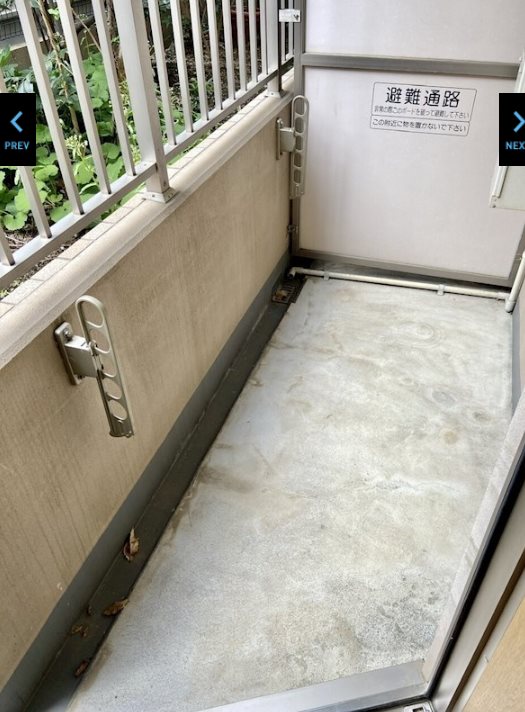 文京区本郷6丁目楽器可（ピアノ・弦管楽器・声楽）マンション ベランダ