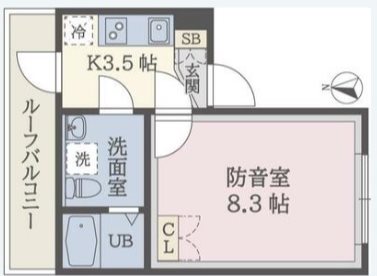 板橋区中丸町50楽器可（防音・24時間演奏・グランドピアノ・弦管楽器・声楽・DTM）マンション 間取り