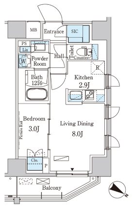 北区赤羽南2丁目楽器可（ピアノ）マンション 間取り