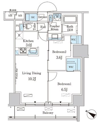 北区赤羽南2丁目楽器可（ピアノ）マンション 間取り