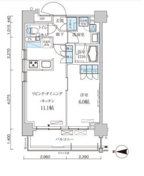 墨田区菊川3丁目楽器可（ピアノ）マンション 間取り