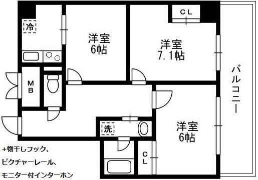【防音】アルペジオ生田 間取り
