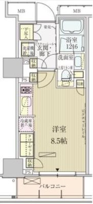 港区赤坂3丁目楽器可（ピアノ）マンション 間取り