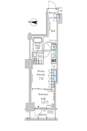 墨田区横川3丁目楽器可（ピアノ可）マンション 間取り