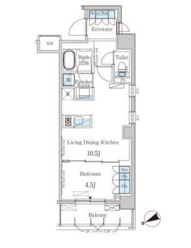江東区福住2丁目楽器可（ピアノ）マンション 間取り
