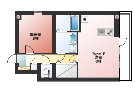 戸田市下前2丁目楽器可（防音・グランドピアノ・木管楽器・弦楽器・声楽・）マンション 間取り