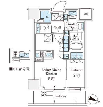 横浜市南区浦舟町3丁目楽器可（ピアノ）マンション 間取り