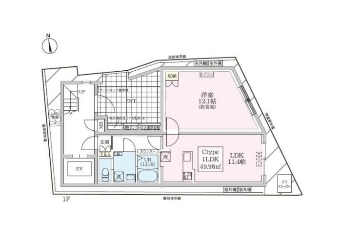 江戸川区南小岩8丁目楽器可(防音・グランドピアノ・弦・木・金管楽器・声楽・DTM)マンション 間取り