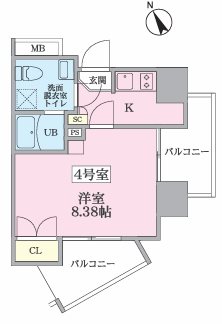 大田区蒲田4丁目楽器可（防音・24時間演奏可能・ピアノ・管弦楽器・声楽）マンション 間取り